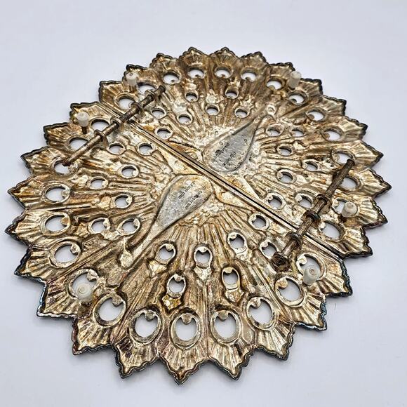 Goldinger Peacock EPZ Italy Silver-Plated Hot Plate Stand | Expandable Trivitt - Picture 4 of 9